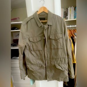 All Saints Jacket w/ pocket - zip ups and buttons to cover the zipper